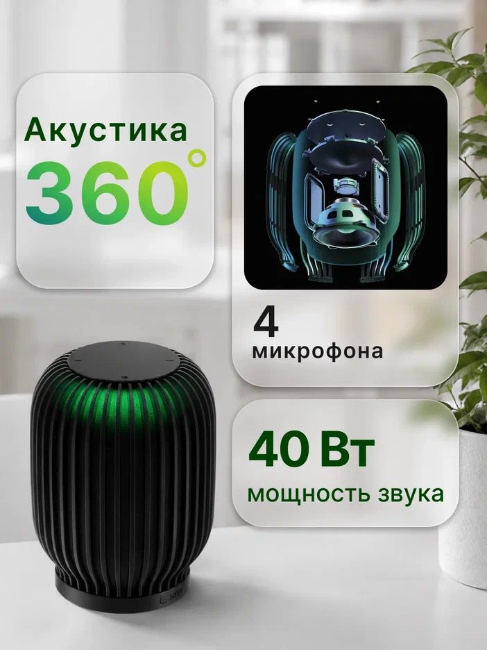 Умная колонка Sber SberBoom (SBDV-00090A), черный