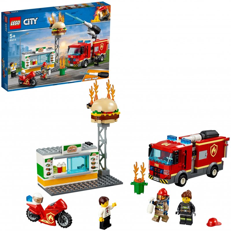 Конструктор LEGO City Fire 60214 Пожар в бургер-кафе