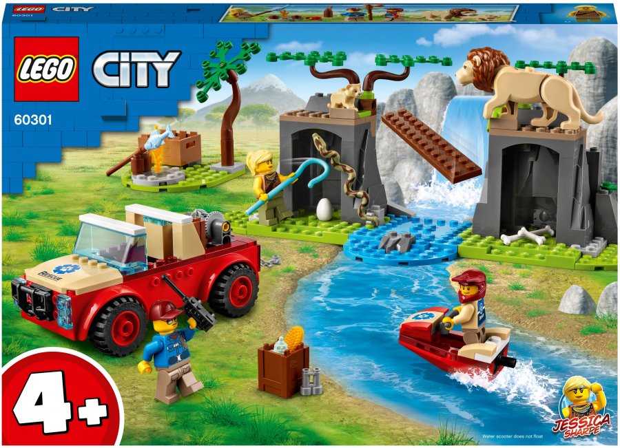 Конструктор LEGO City Stuntz 60301 Спасательный внедорожник для зверей