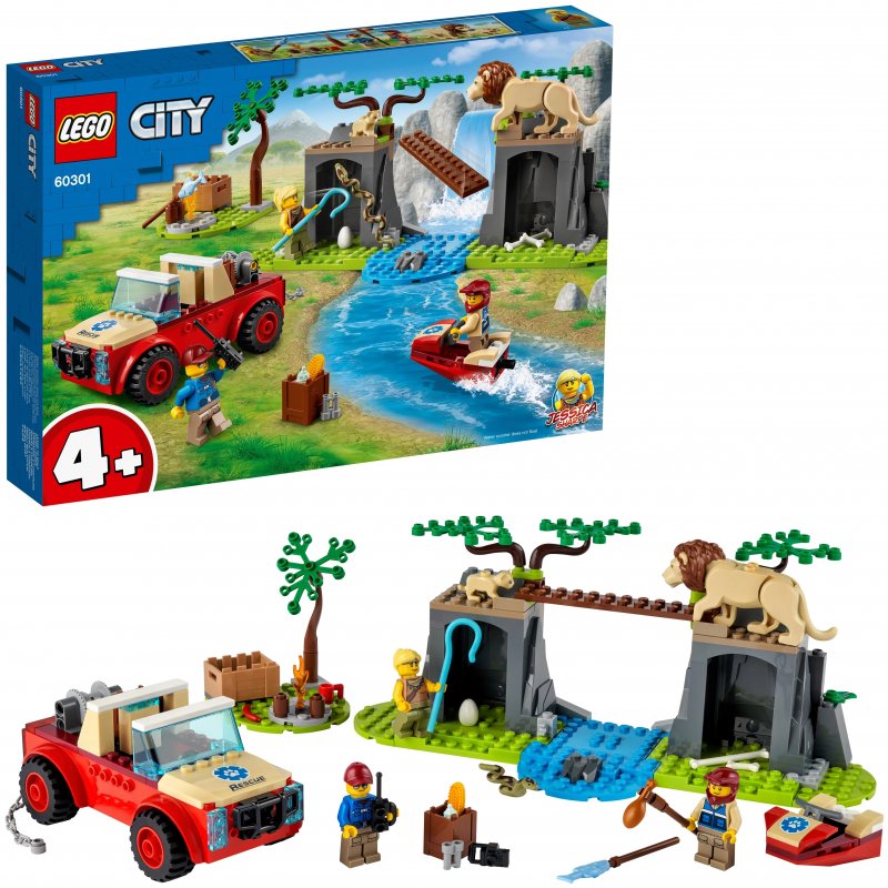 Конструктор LEGO City Stuntz 60301 Спасательный внедорожник для зверей