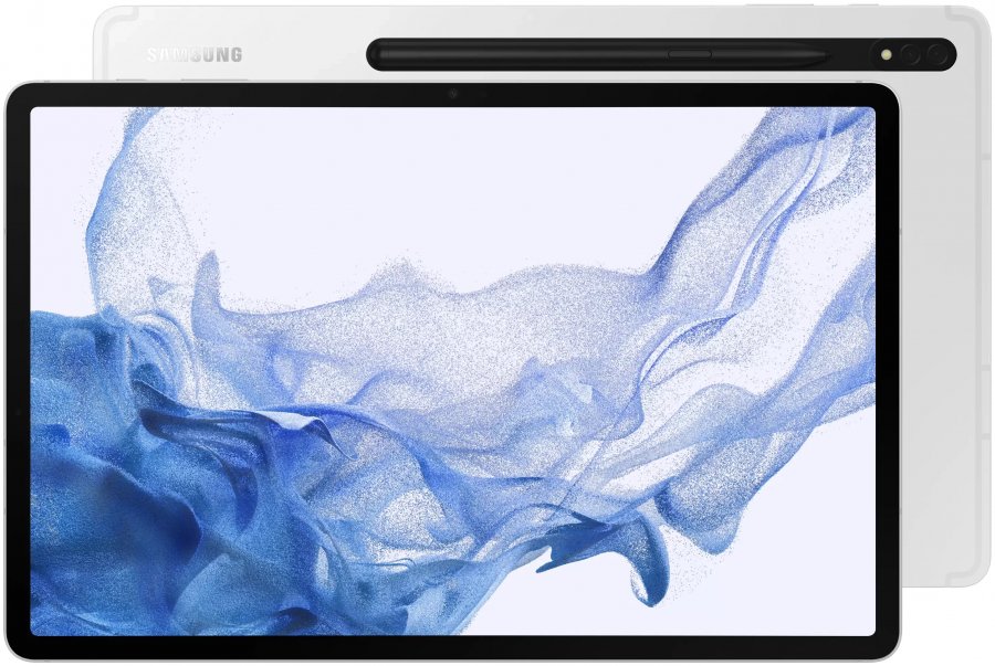 Планшет Samsung Galaxy Tab S8+ SM-X806, 8ГБ, 256ГБ, 3G, 4G, Android 12 серебристый [sm-x806bzsbskz]