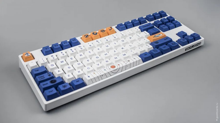 Игровая механическая клавиатура Skyloong GK87 Wired Happy planet, Gateron Yellow, английская раскладка GK87-SS-YW