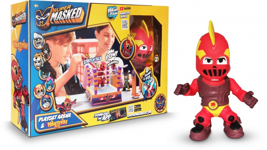 Фигурка игрушка тянучка SUPERMASKED, супергерой KOHETEKIN (с рингом)