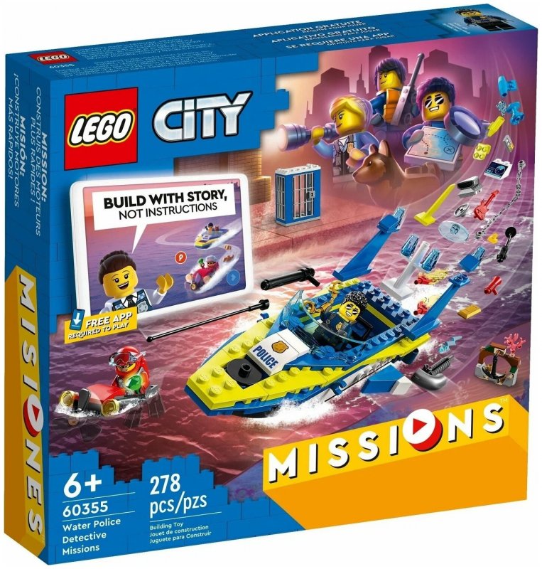 Конструктор LEGO City 60355 Детективные миссии водной полиции