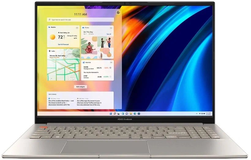 Ноутбук ASUS Vivobook S 16X M5602QA-KV105W 2560x1600, AMD Ryzen 7 5800H 3.2 ГГц, RAM 16 ГБ, DDR4, SSD 1 ТБ, AMD Radeon Graphics, Windows 11 Home, 90NB0XW2-M00460, sand grey