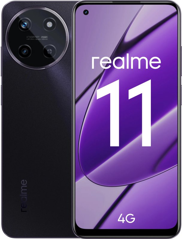 Смартфон realme 11 4G 8/256 ГБ RU, Dual nano SIM, черный