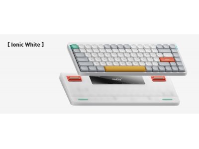 Беспроводная механическая клавиатура QMK Nuphy AIR75v2 Ionic White, RGB, Hot Swap, Moss Switch (AIR75v2-IW-25) - изображение 6