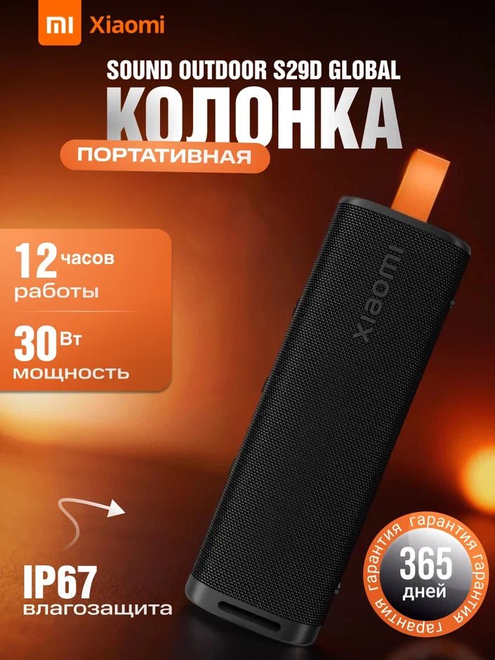 Портативная колонка S29D Xiaomi Sound Outdoor 30W (черный) QBH4261GL