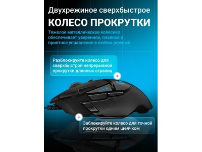 Компьютерная мышь Logitech HERO G502, чёрный [910-005474] - изображение 4