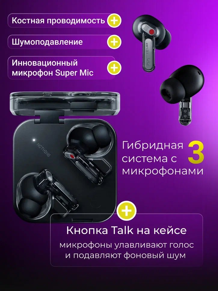 Беспроводные наушники Nothing Ear (3) - Черный (B173) (A10600121)