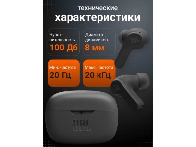 Беспроводные наушники JBL WAVE BEAM Черные (JBLWBEAMBLK) - изображение 7
