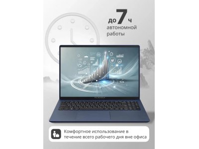 Ноутбук Maibenben Medio M647 16" IPS R7-4800H/ 8GB / 512GB / Windows 11 Home (M6471SB0HURE3), синий - изображение 5