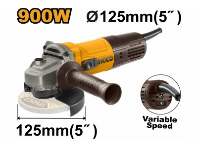 Угловая шлифовальная машина INGCO AG900285 900Вт, 125мм