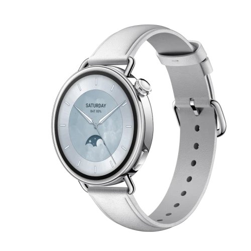 Смарт-часы Xiaomi Watch S4 41mm White Leather (BHR07VUGL), белый