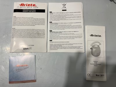 Электрический чайник Ariete 00C287704AR0 Vintage Cream/Green (уцененный товар) - изображение 6