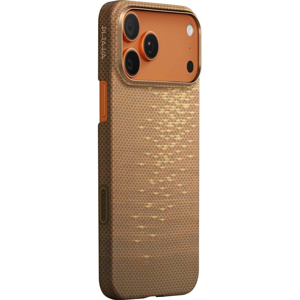 Чехол Pitaka Ultra Slim Case (PitaTap) для iPhone 17 Pro, Golden Glint KI1705AG
