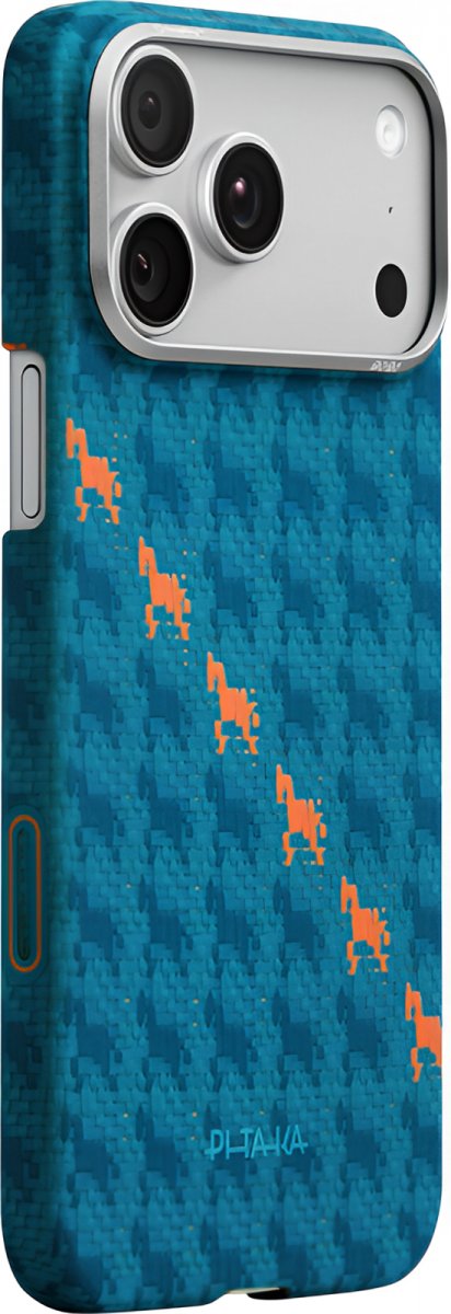 Чехол Pitaka Ultra-Slim Case (PitaTap) Happiness Rides Edge для iPhone 17 Pro, Indigo (HR1702P)