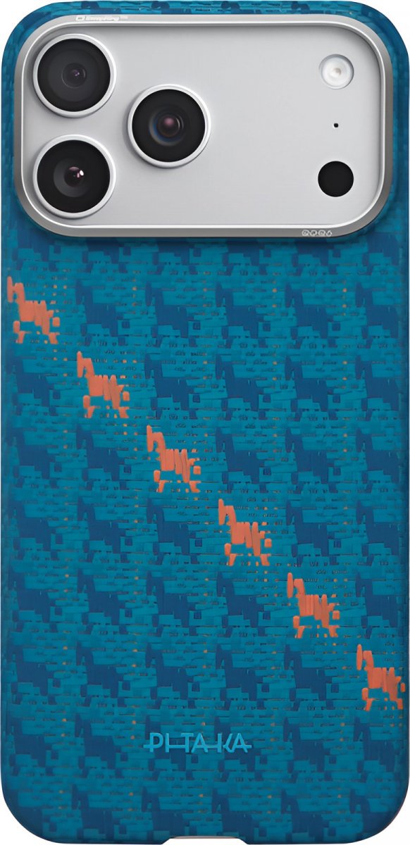 Чехол Pitaka Ultra-Slim Case (PitaTap) Happiness Rides Edge для iPhone 17 Pro, Indigo (HR1702P)