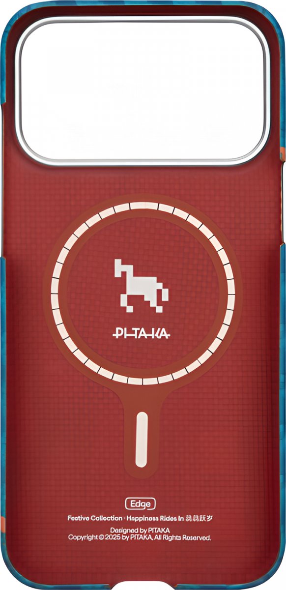 Чехол Pitaka Ultra-Slim Case (PitaTap) Happiness Rides Edge для iPhone 17 Pro, Indigo (HR1702P)