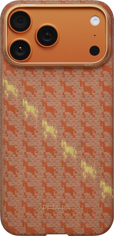 Чехол Pitaka Ultra-Slim Case (PitaTap) для iPhone 17 Pro Max, (Amber) Оранжевый HR1701PM