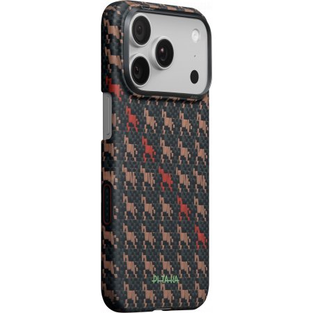 Чехол Pitaka Ultra-Slim Case (Happiness Rides) для iPhone 17 Pro Max, (Ebon Kylin) Чёрно-коричневый HR1707PM