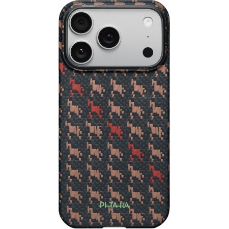 Чехол Pitaka Ultra-Slim Case (Happiness Rides) для iPhone 17 Pro Max, (Ebon Kylin) Чёрно-коричневый HR1707PM