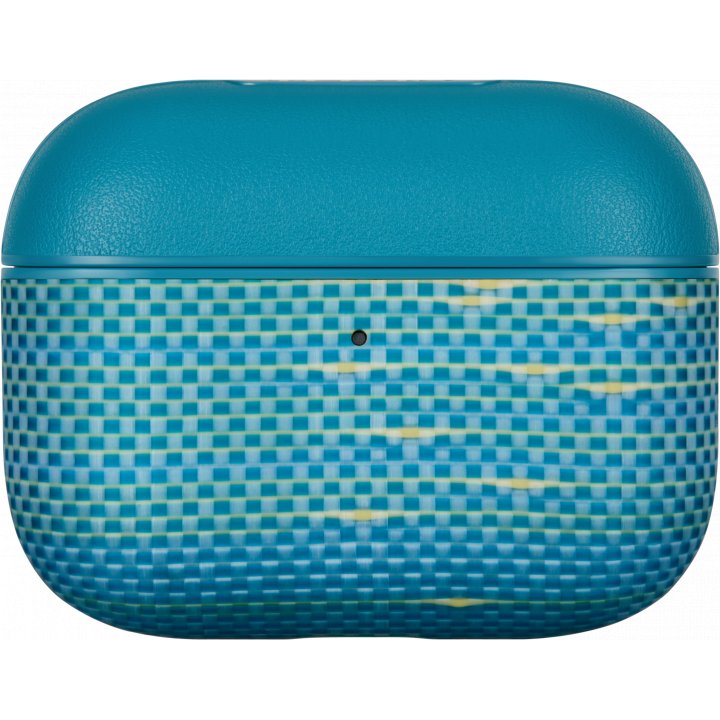 Ультра тонкий чехол Pitaka из арамидного волокна и кожи для AirPods Pro 3, (Lucid Blue) Голубой APM2505