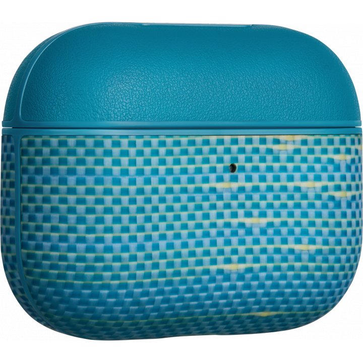 Ультра тонкий чехол Pitaka из арамидного волокна и кожи для AirPods Pro 3, (Lucid Blue) Голубой APM2505