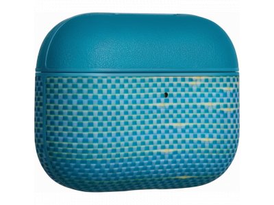 Ультра тонкий чехол Pitaka из арамидного волокна и кожи для AirPods Pro 3, (Lucid Blue) Голубой APM2505 - изображение 2