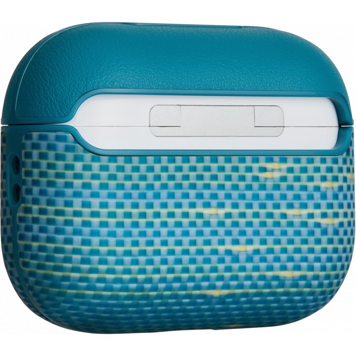Ультра тонкий чехол Pitaka из арамидного волокна и кожи для AirPods Pro 3, (Lucid Blue) Голубой APM2505