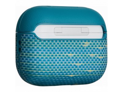 Ультра тонкий чехол Pitaka из арамидного волокна и кожи для AirPods Pro 3, (Lucid Blue) Голубой APM2505 - изображение 3
