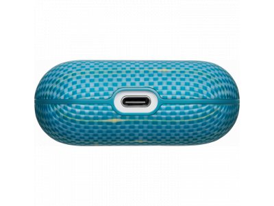 Ультра тонкий чехол Pitaka из арамидного волокна и кожи для AirPods Pro 3, (Lucid Blue) Голубой APM2505 - изображение 6