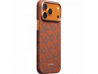Чехол Pitaka Monogram Ultra-Slim Case для iPhone 17 Pro, оранжевый KI1703PTK - изображение 1