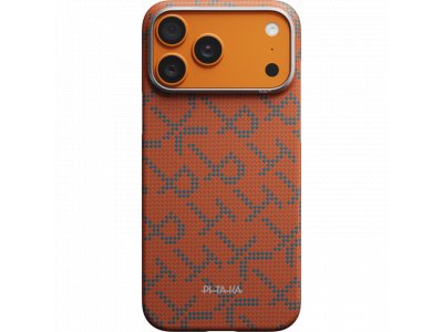 Чехол Pitaka Monogram Ultra-Slim Case для iPhone 17 Pro, оранжевый KI1703PTK - изображение 2