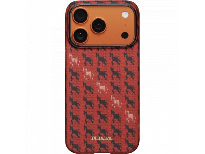 Чехол Pitaka Ultra-Slim Case (PitaTap) Happiness Rides для iPhone 17 Pro, (Maroon) Красный HR1708P - изображение 2