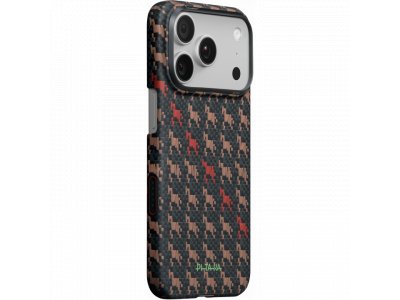 Чехол Pitaka Ultra-Slim Case Happiness Rides для iPhone 17 Pro, (Ebon Kylin) Черно-коричневый HR1707P - изображение 1
