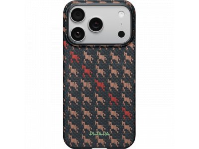 Чехол Pitaka Ultra-Slim Case Happiness Rides для iPhone 17 Pro, (Ebon Kylin) Черно-коричневый HR1707P - изображение 2