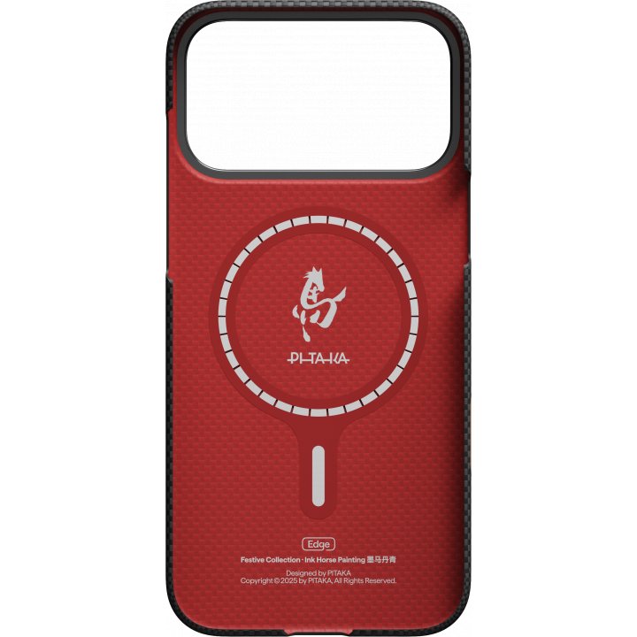 Чехол Pitaka Ultra-Slim Case (Ink Horse Painting) для iPhone 17 Pro, (Ink Rhythm) Чёрный HR1706P