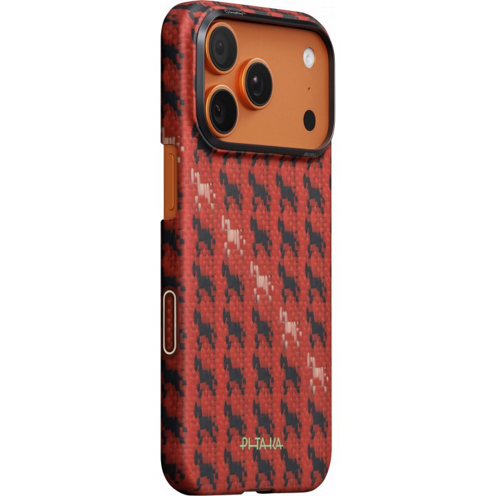 Чехол Pitaka Ultra-Slim Case (PitaTap) Happiness Rides для iPhone 17 Pro Max, (Maroon) Красный HR1708PM