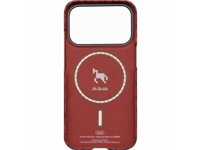 Чехол Pitaka Ultra-Slim Case (PitaTap) Happiness Rides для iPhone 17 Pro Max, (Maroon) Красный HR1708PM - изображение 3