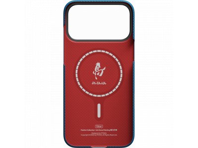 Чехол Pitaka Ultra-Slim Case (Ink Horse Painting) для iPhone 17 Pro Max, (Azure Green) Синий HR1704PM - изображение 3