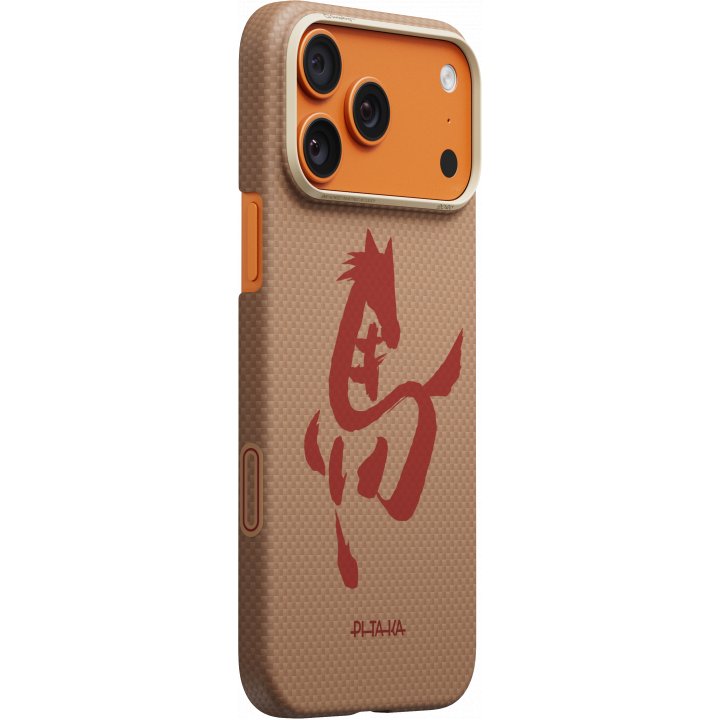 Чехол Pitaka Ultra-Slim Case (Ink Horse Painting) для iPhone 17 Pro Max, (Gold & Jade) Золотой HR1705PM