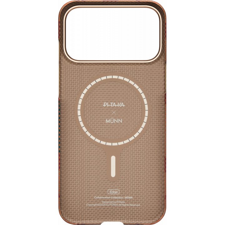 Чехол Pitaka Ultra-Slim Case (Flora in Grid) для iPhone 17 Pro, (Cloud Dusk) Оранжевый FG1702P