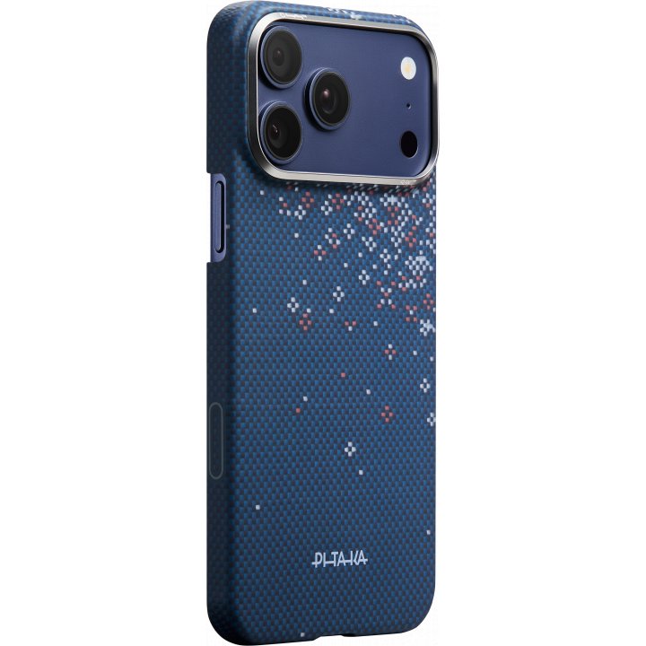 Чехол Pitaka Ultra-Slim Case (Sakura Hours) для iPhone 17 Pro, (Nightfall Blue) Синий SH1701PN