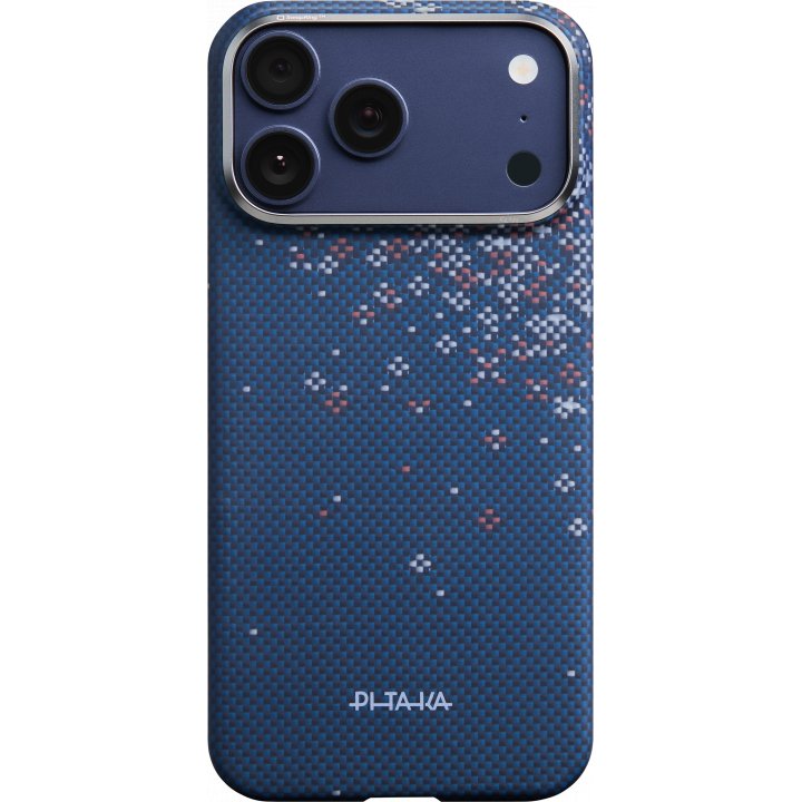 Чехол Pitaka Ultra-Slim Case (Sakura Hours) для iPhone 17 Pro, (Nightfall Blue) Синий SH1701PN