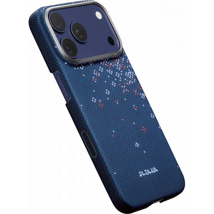 Чехол Pitaka Ultra-Slim Case (Sakura Hours) для iPhone 17 Pro, (Nightfall Blue) Синий SH1701PN