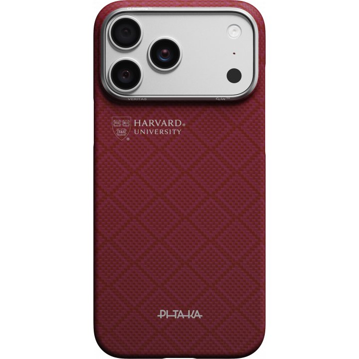 Чехол Pitaka Ultra-Slim Case (PitaTap) для iPhone 17 Pro Max, (Harvard Crimson) Красный PH1701PM