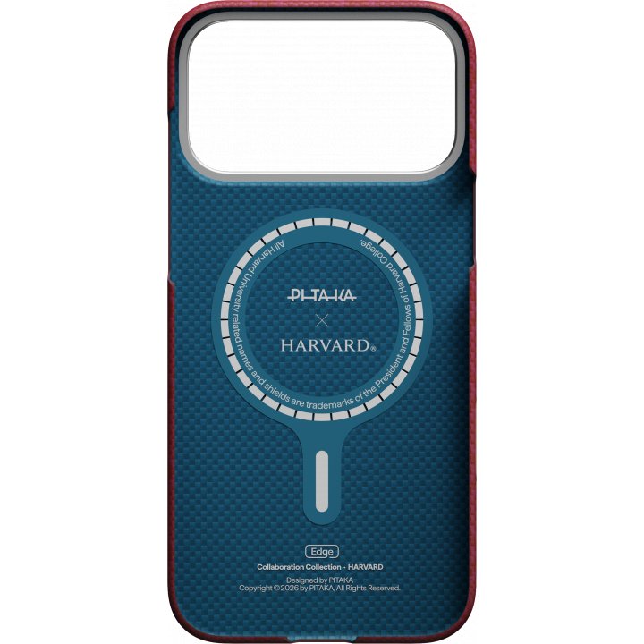 Чехол Pitaka Ultra-Slim Case (PitaTap) для iPhone 17 Pro Max, (Harvard Crimson) Красный PH1701PM