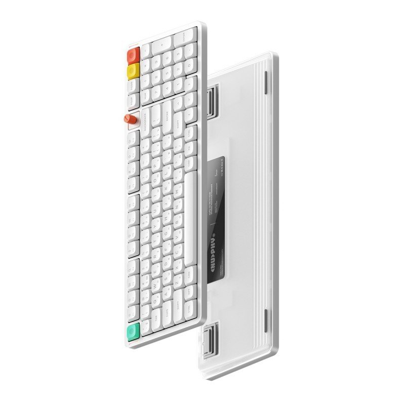 Беспроводная ультратонкая механическая клавиатура Nuphy AIR100v3 Nova White, RGB, Hot Swap, Brown Nano Switch, NuPhy IO 2.0 (AIR100v3-NW-BRN)