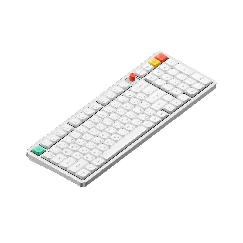 Беспроводная ультратонкая механическая клавиатура Nuphy AIR100v3 Nova White, RGB, Hot Swap, Brown Nano Switch, NuPhy IO 2.0 (AIR100v3-NW-BRN)